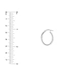 20mm Knife Edge Oval Hoop Earrings