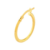 20mm Knife Edge Oval Hoop Earrings