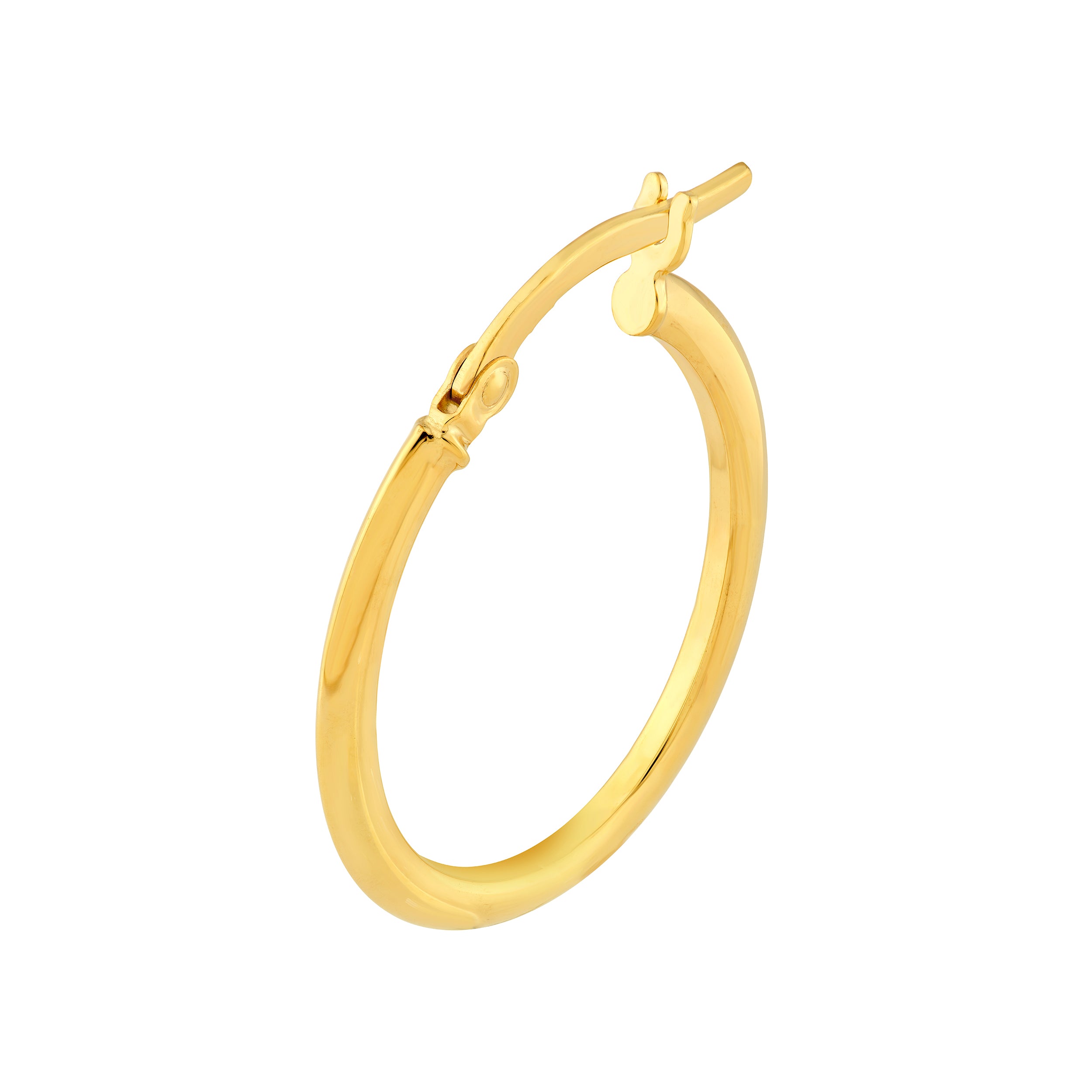20mm Knife Edge Oval Hoop Earrings