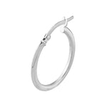 20mm Knife Edge Oval Hoop Earrings