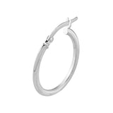 20mm Knife Edge Oval Hoop Earrings