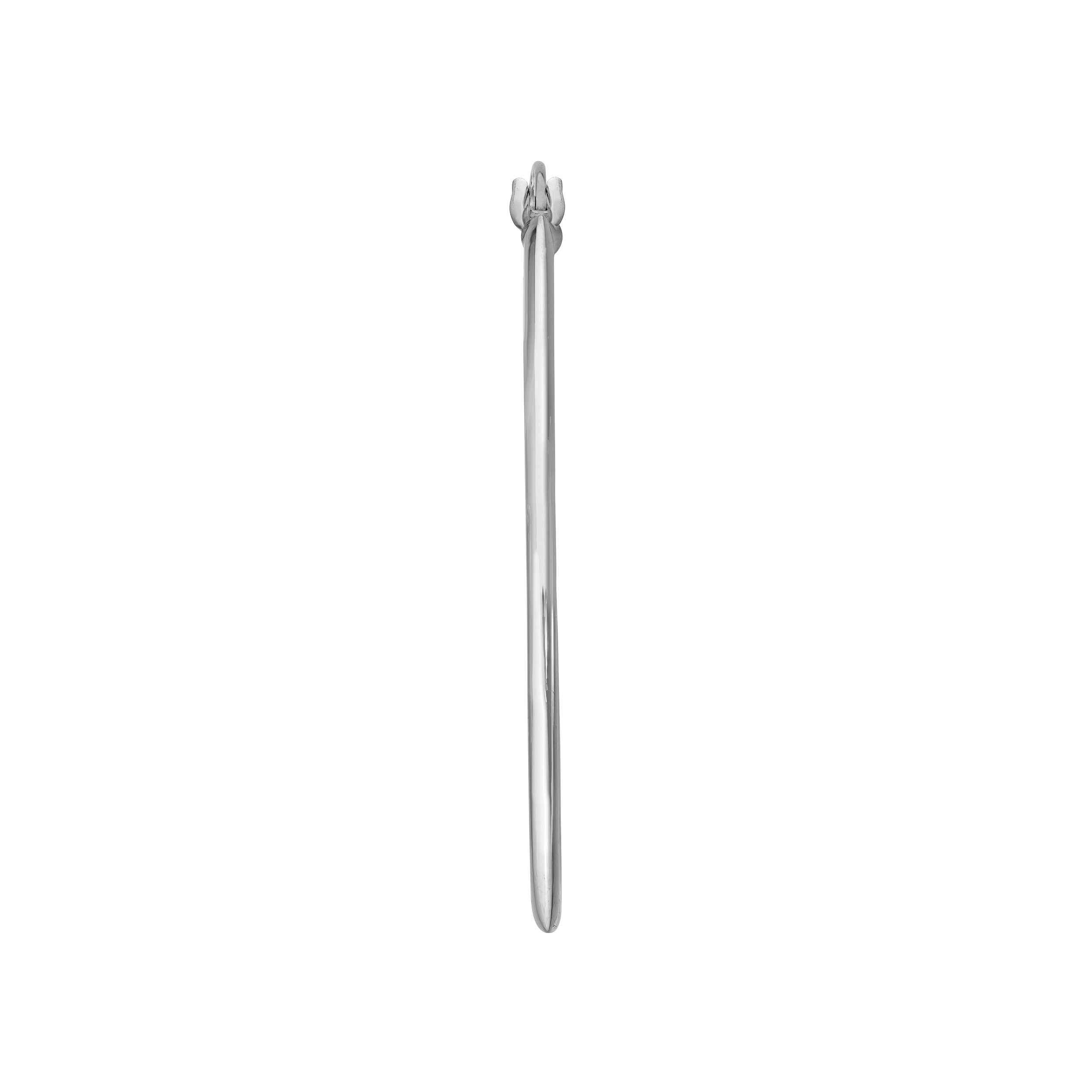 30x20mm Knife Edge Tube Oval Hoop Earrings