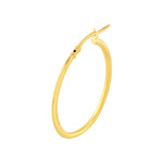 30x20mm Knife Edge Tube Oval Hoop Earrings