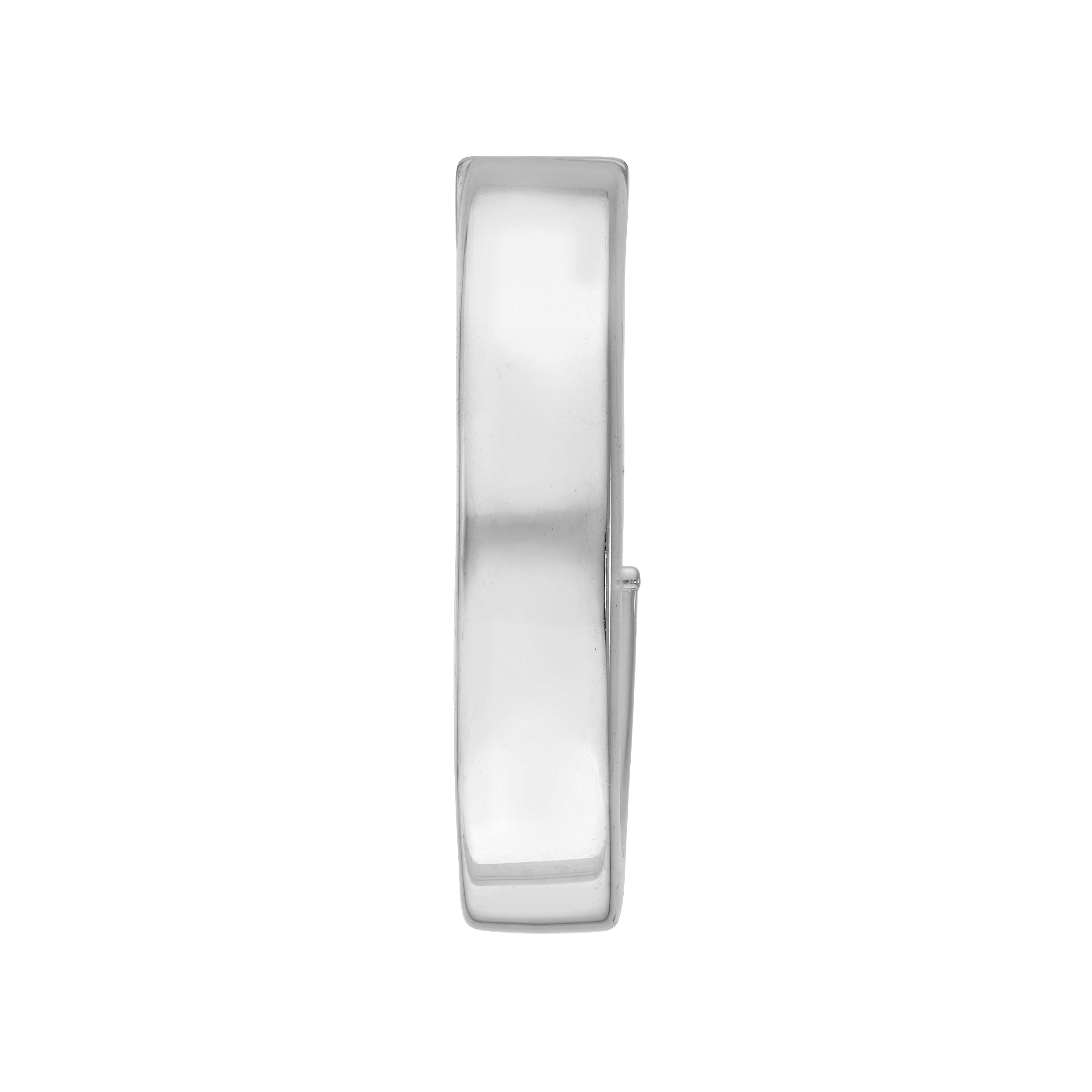 Rectangular Tube Round Open Hoop Earrings