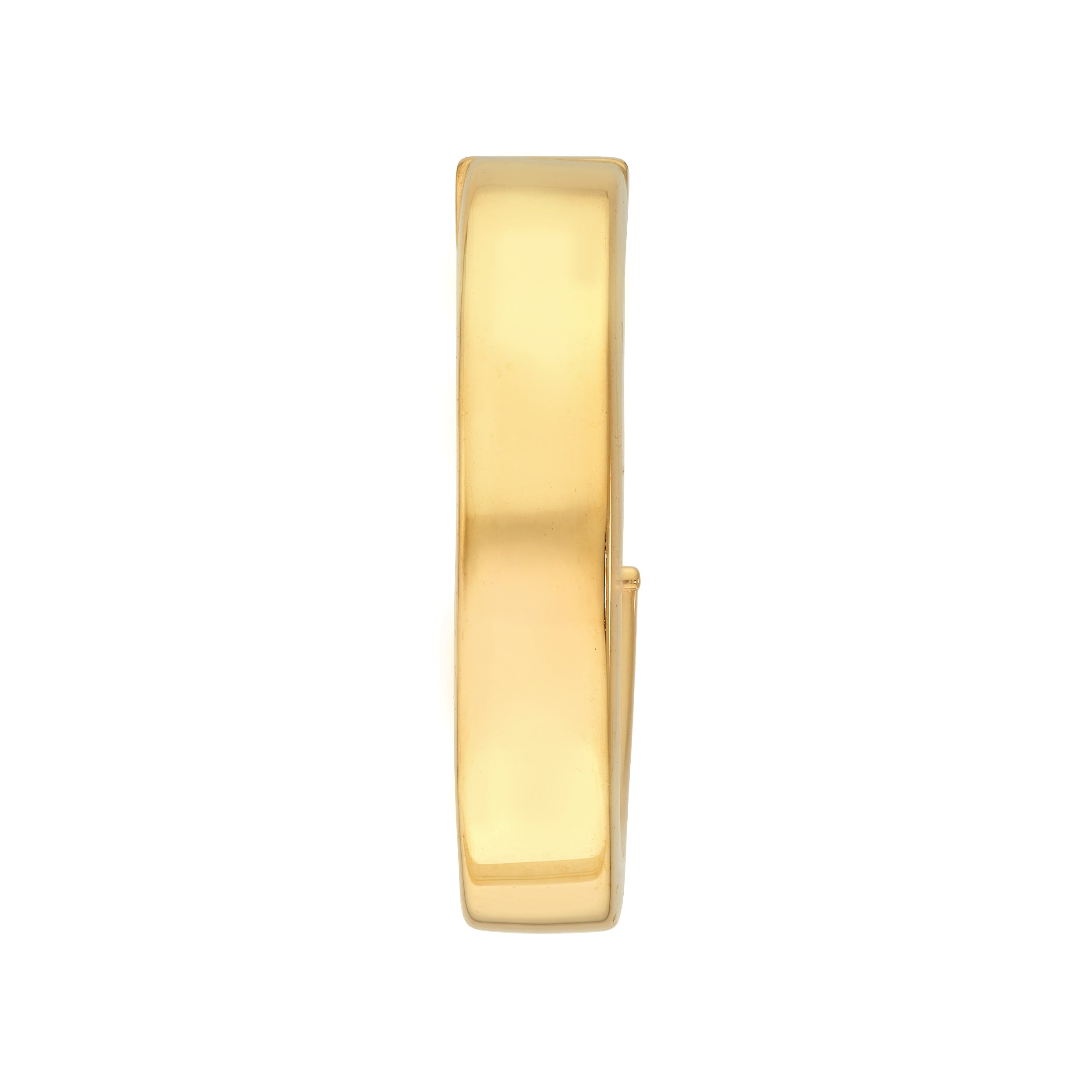 Rectangular Tube Round Open Hoop Earrings