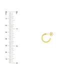 Rectangular Tube Round Open Hoop Earrings