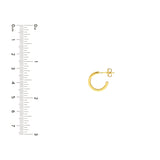 Rectangular Tube Round Open Hoop Earrings