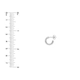 6mm Flat Tube Round Open Hoop Earrings