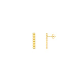 3.4mm Linear Bar Stud Earrings