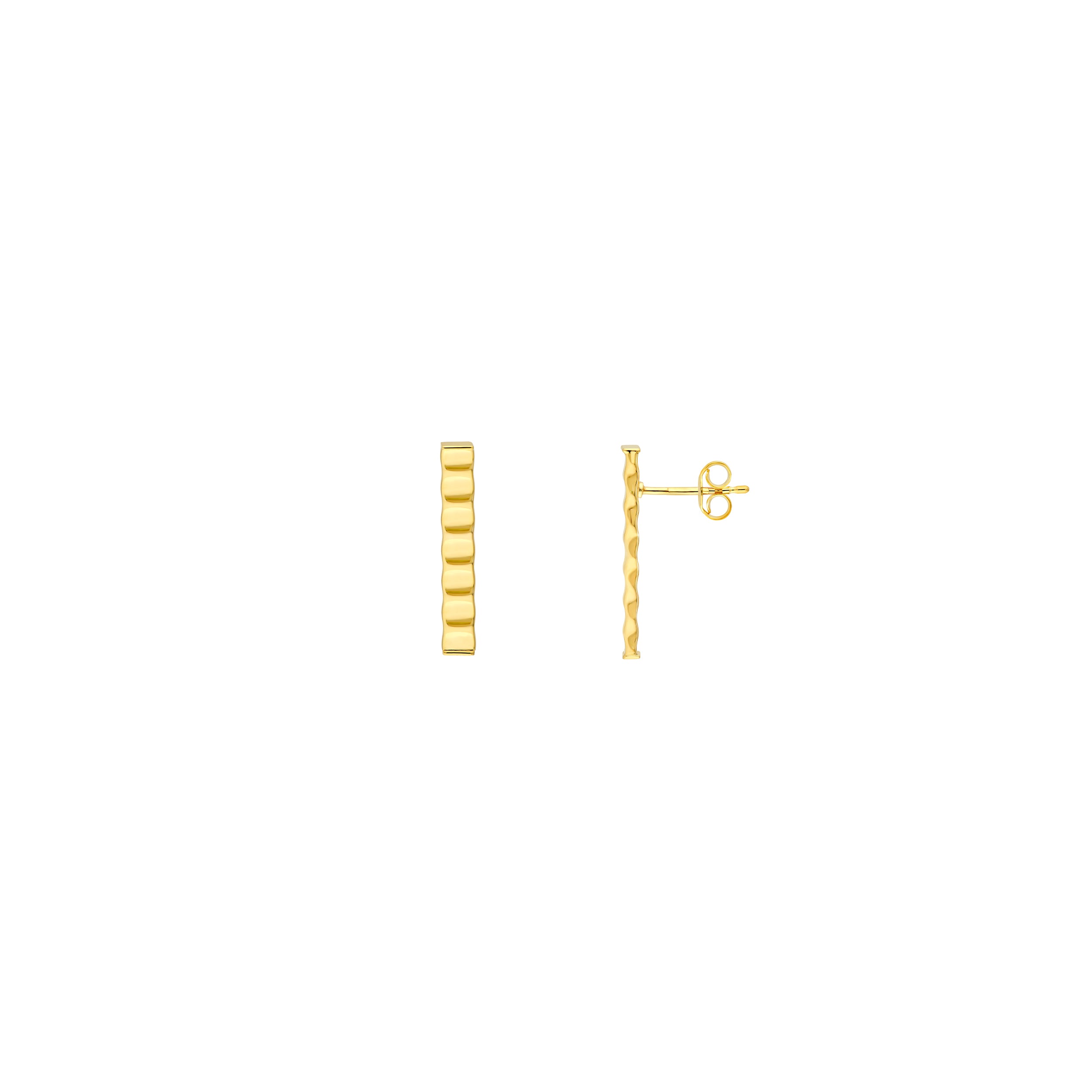 3.4mm Linear Bar Stud Earrings