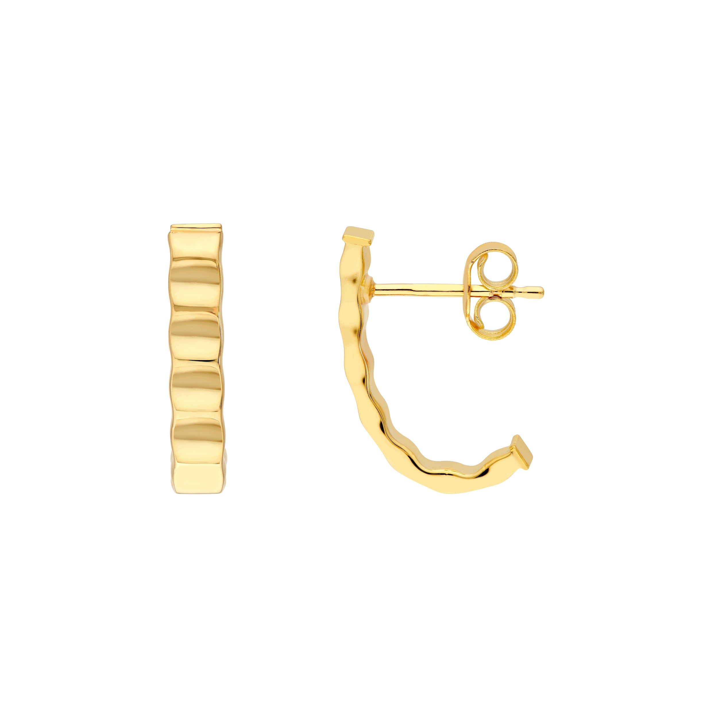 Textured J Hoops