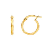 Twisted Square Tube D/C Hoop Earrings