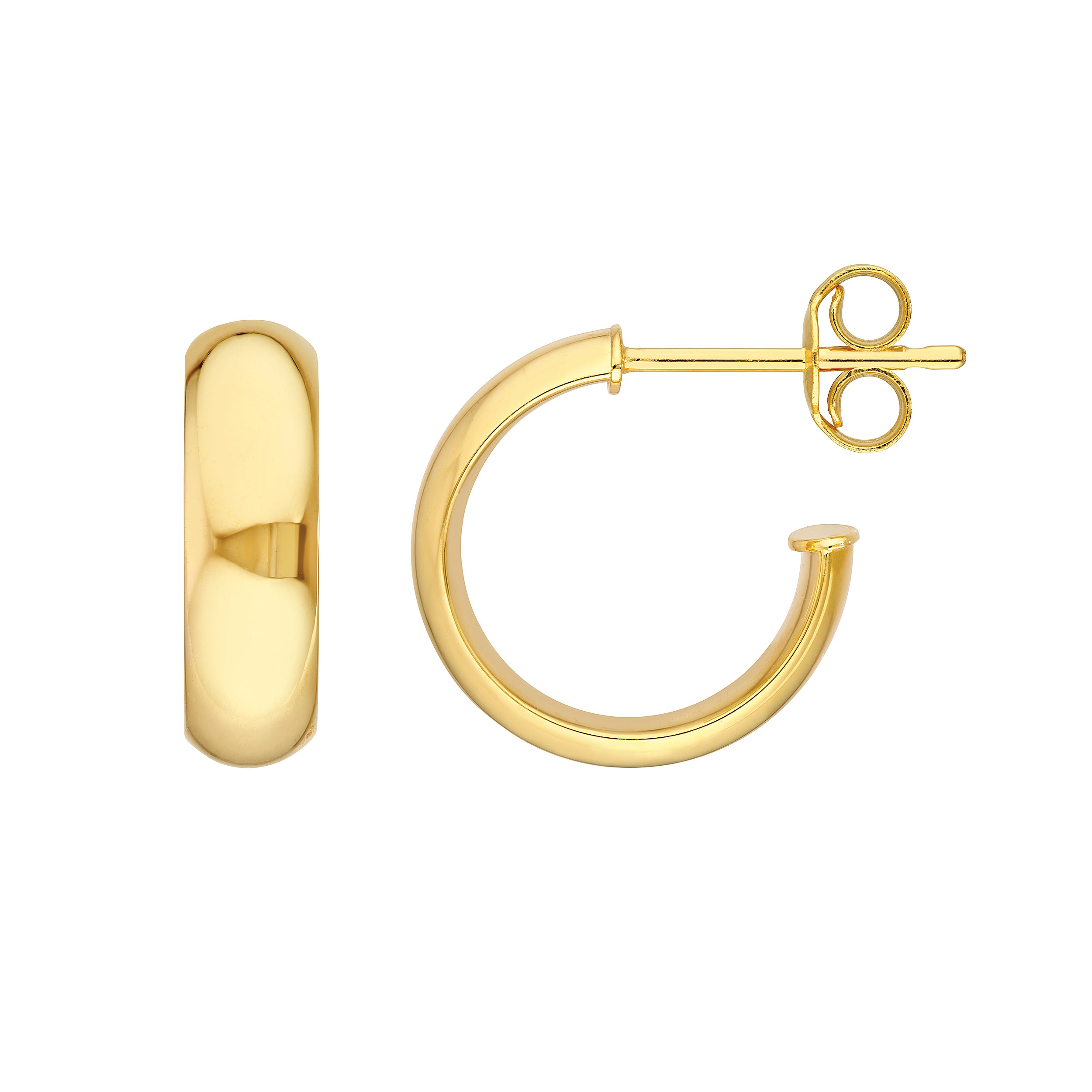 D-Tube Open Hoop Earrings