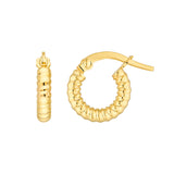 Hammered Round Hoop Earrings