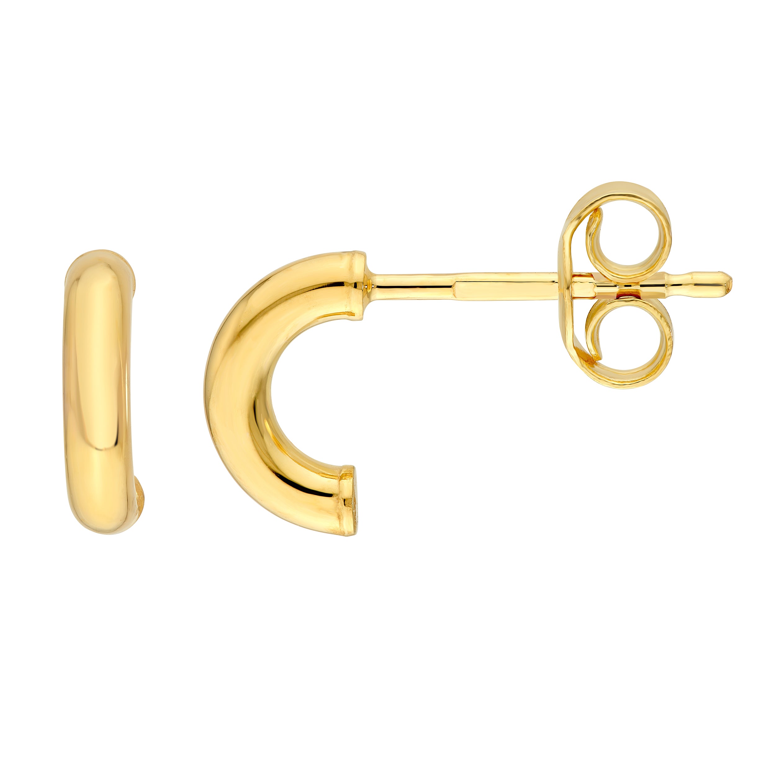 4mm Half Round Hoop Earrings