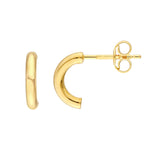 2mm Half Round Hoop Earrings