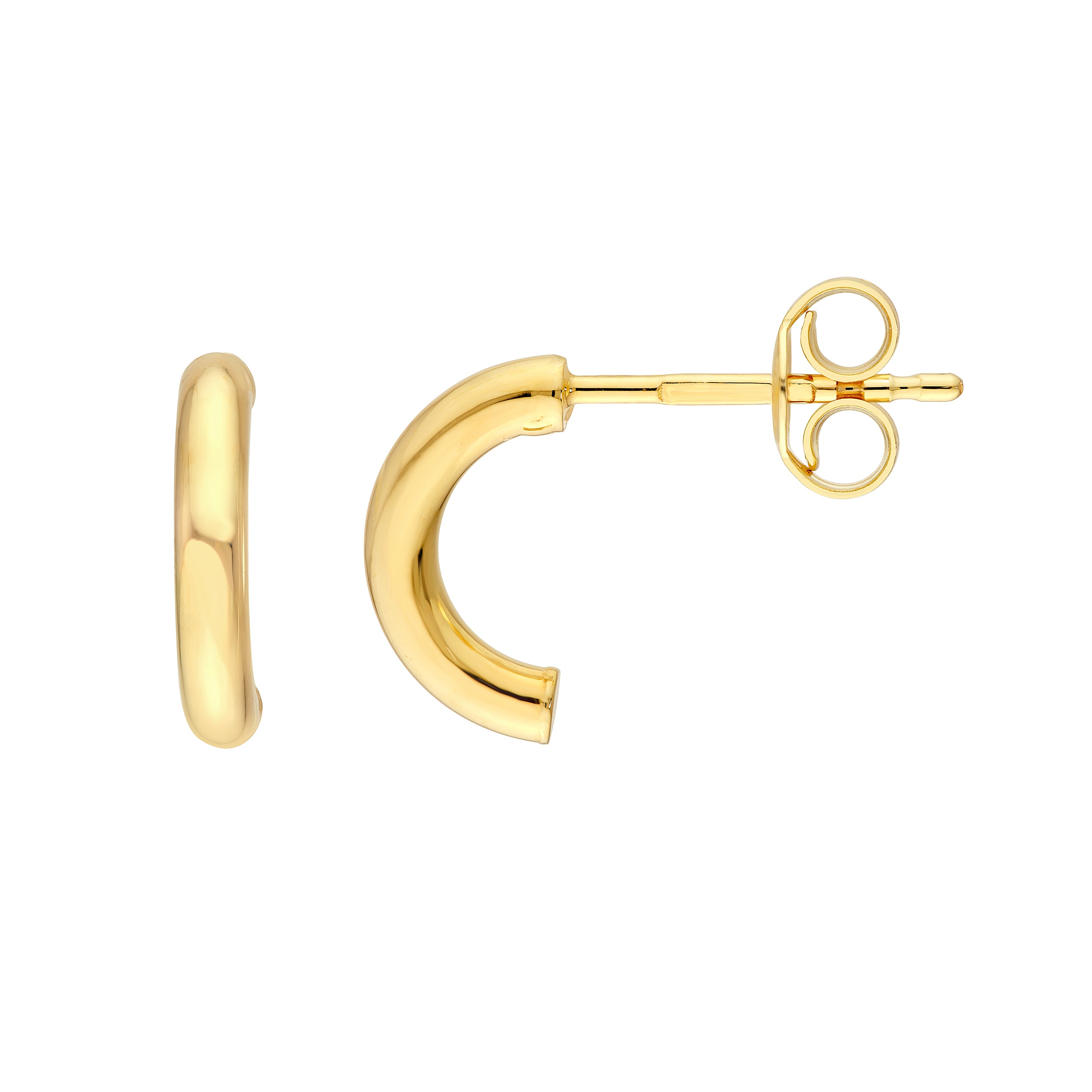 2mm Half Round Hoop Earrings