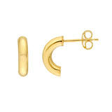 3mm Half Round Hoop Earrings