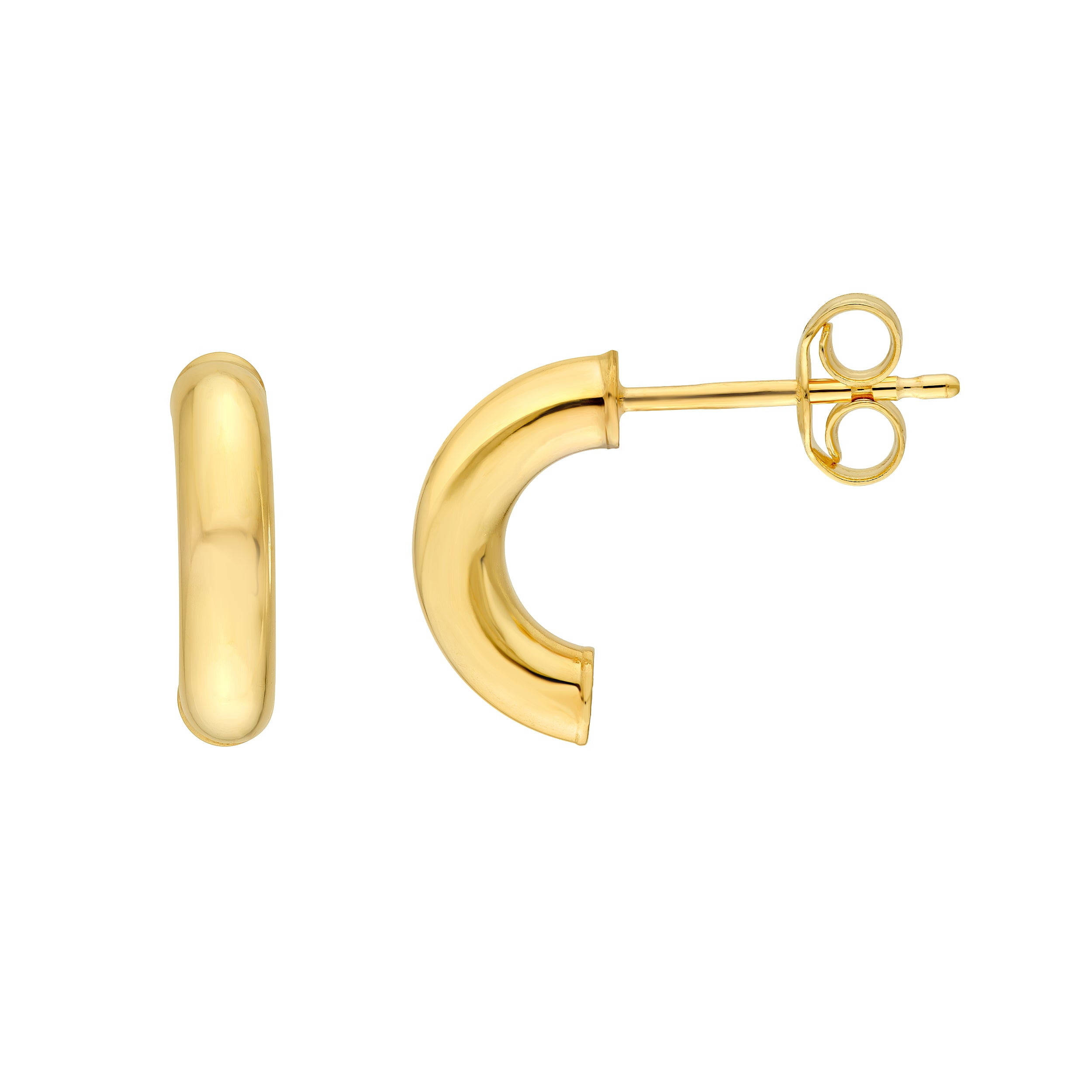 3mm Half Round Hoop Earrings