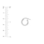 2mm Tube Round Hoop Earrings