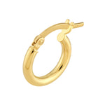 2mm Tube Round Hoop Earrings