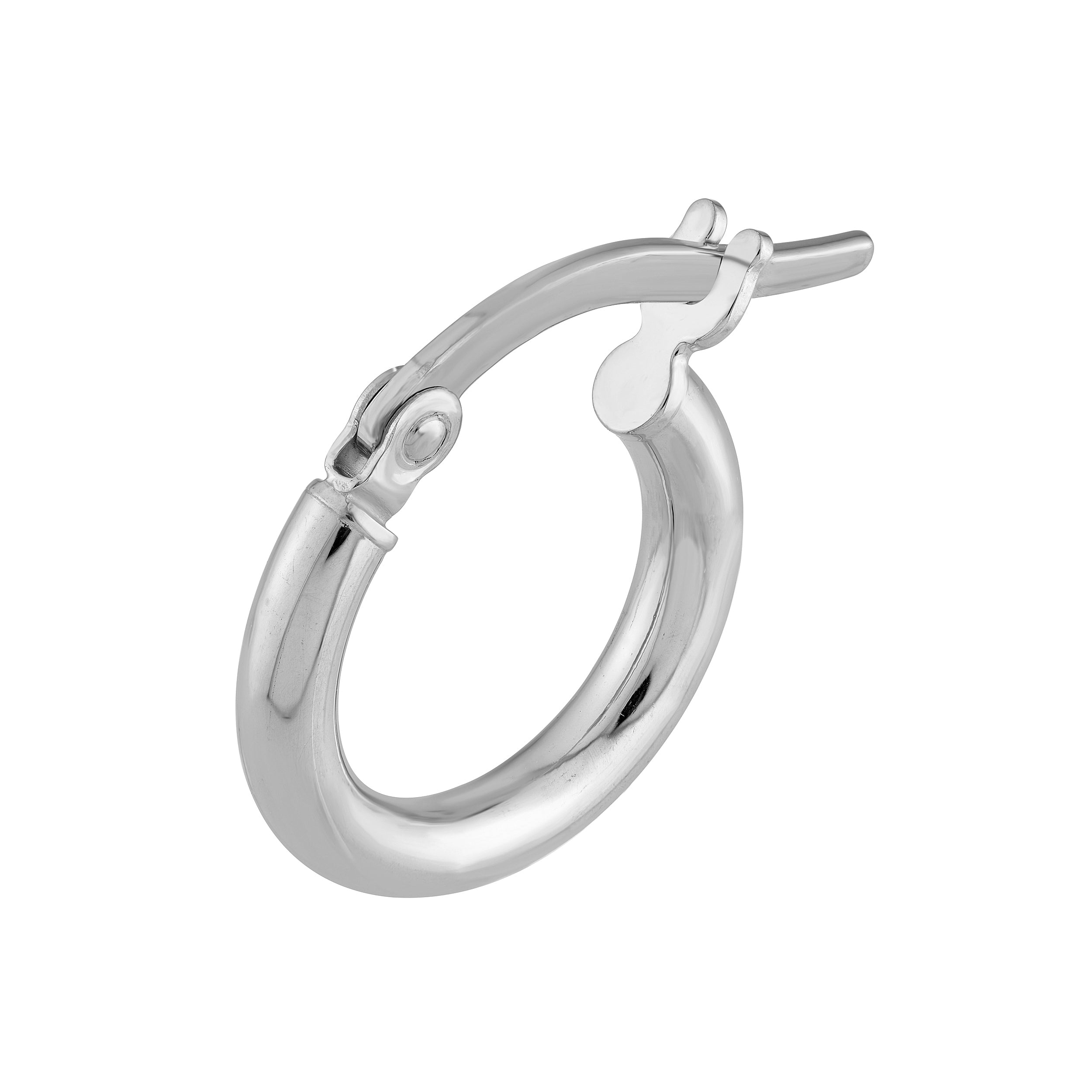 2mm Tube Round Hoop Earrings