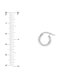2mm Tube Round Hoop Earrings