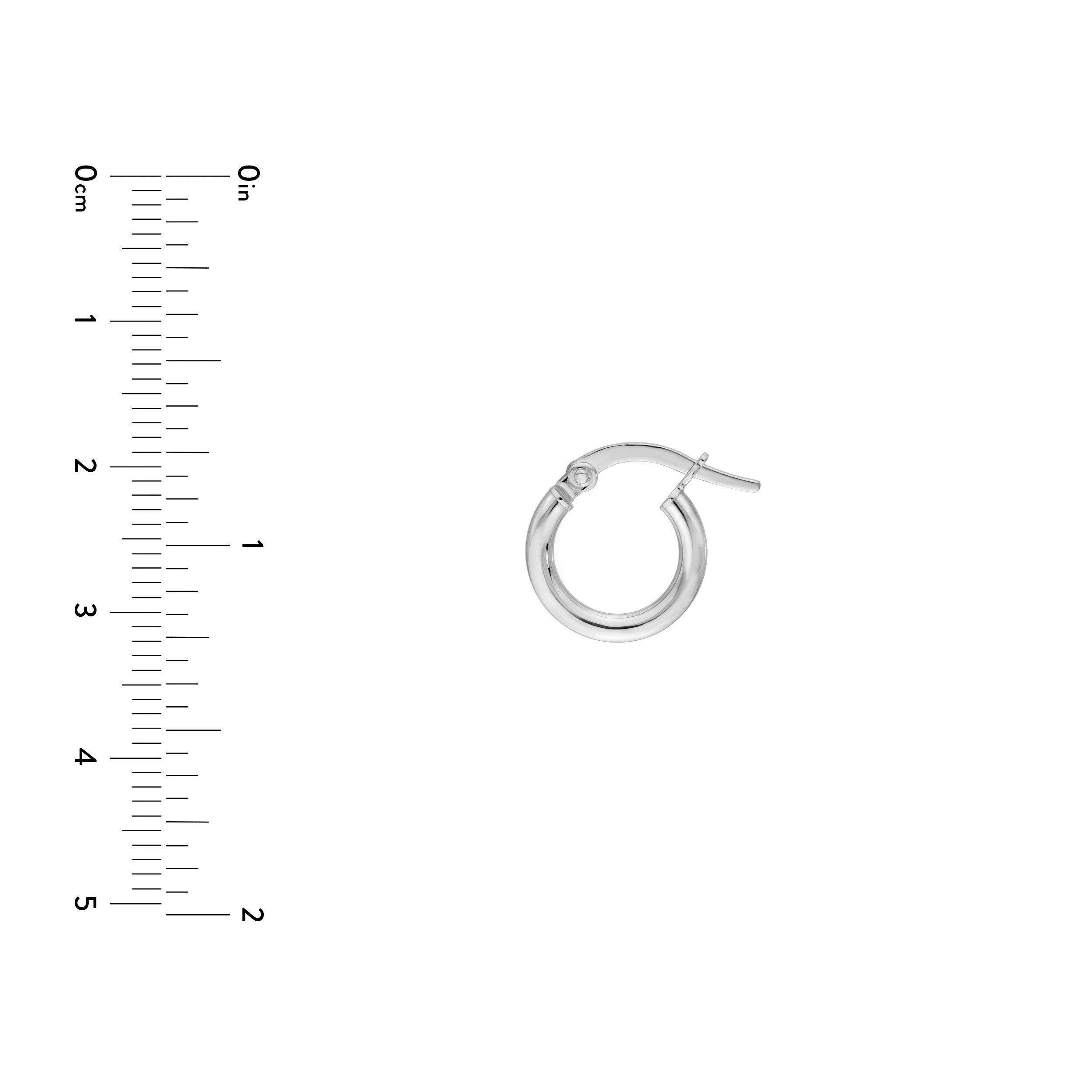 2mm Tube Round Hoop Earrings