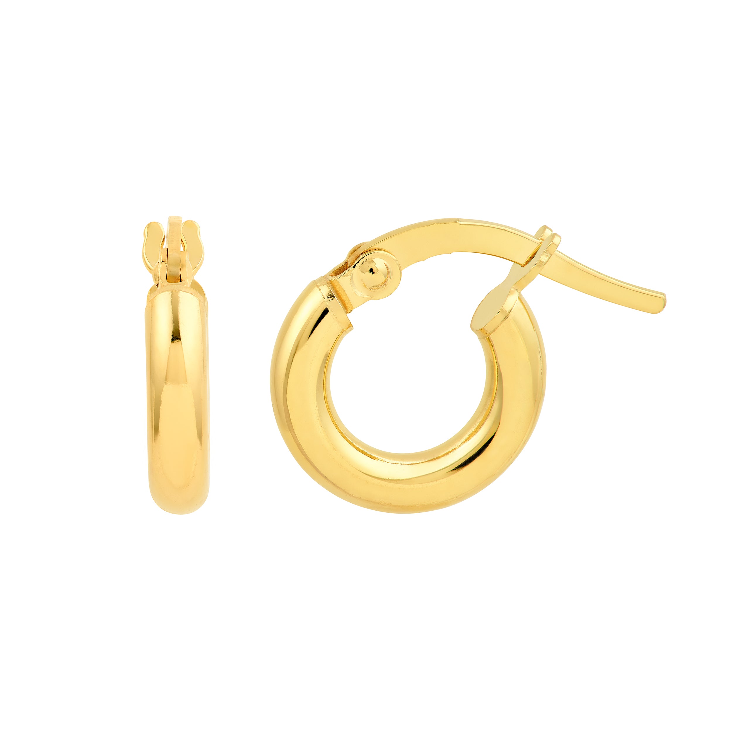 2.50mm Round Tube Hoop Earrings