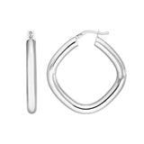 4mm Square Tube Hoop Earrings