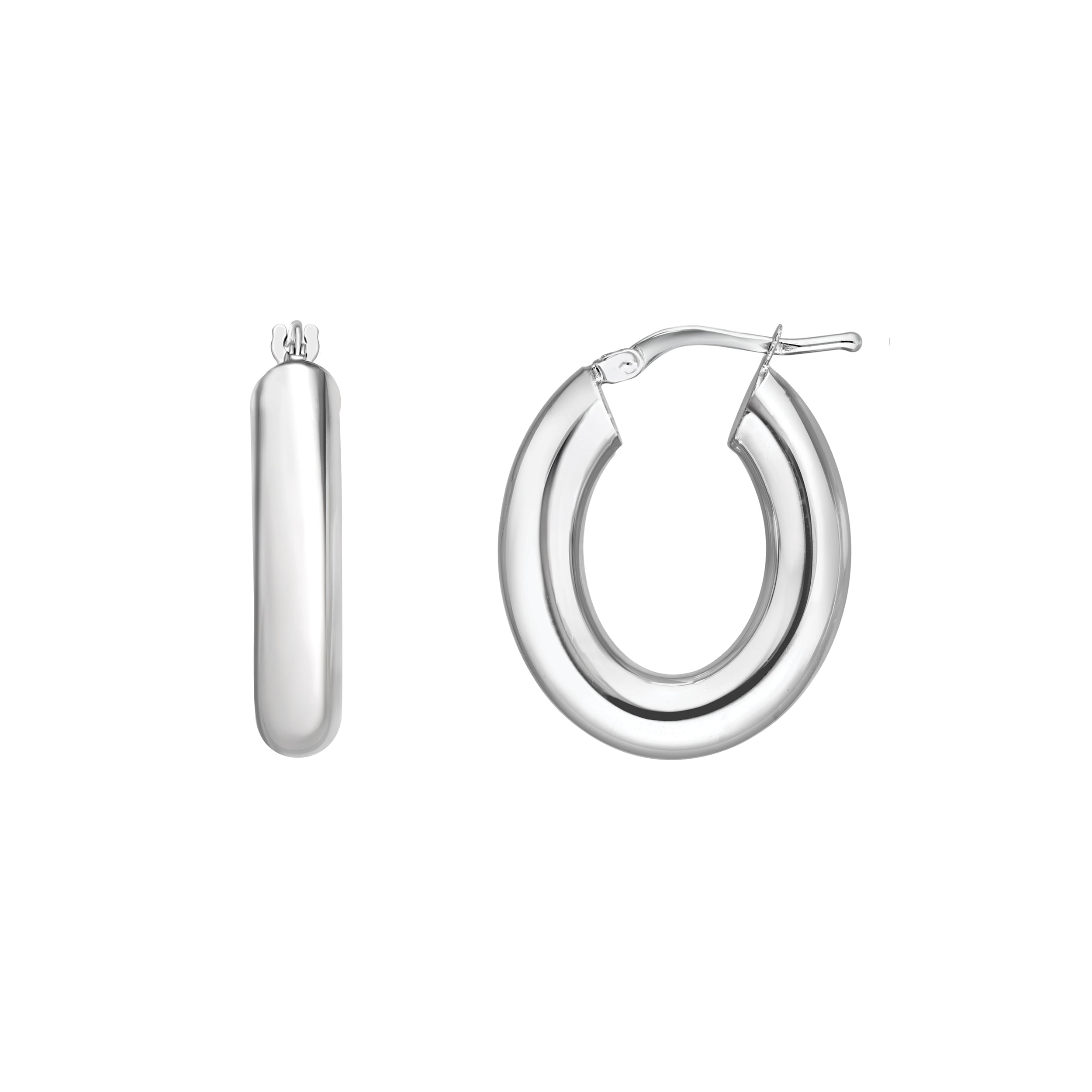 13x10mm Oval Hoop Earrings