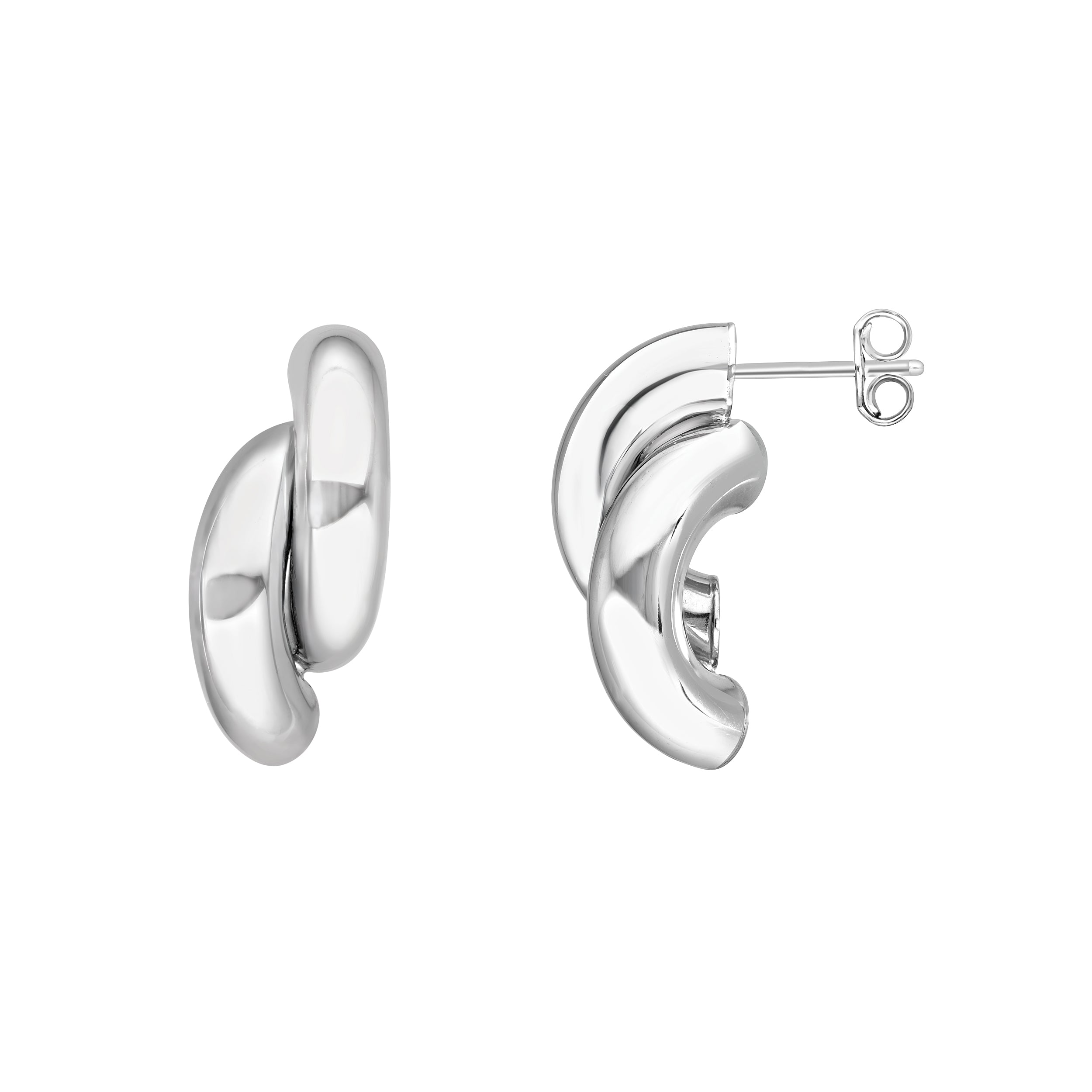 Sterling Silver Double Half Circle Earrings