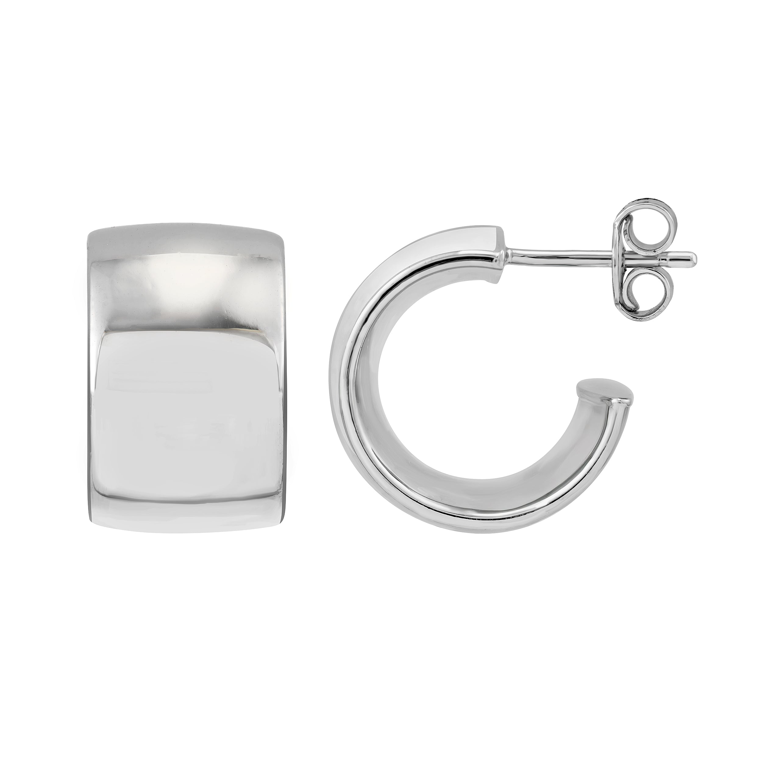 10mm Sterling Silver Open Round Hoop Earrings
