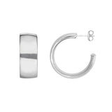Flat Wide Hoop Earrings