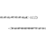 4.30mm Sterling Silver D/C Rope Chain