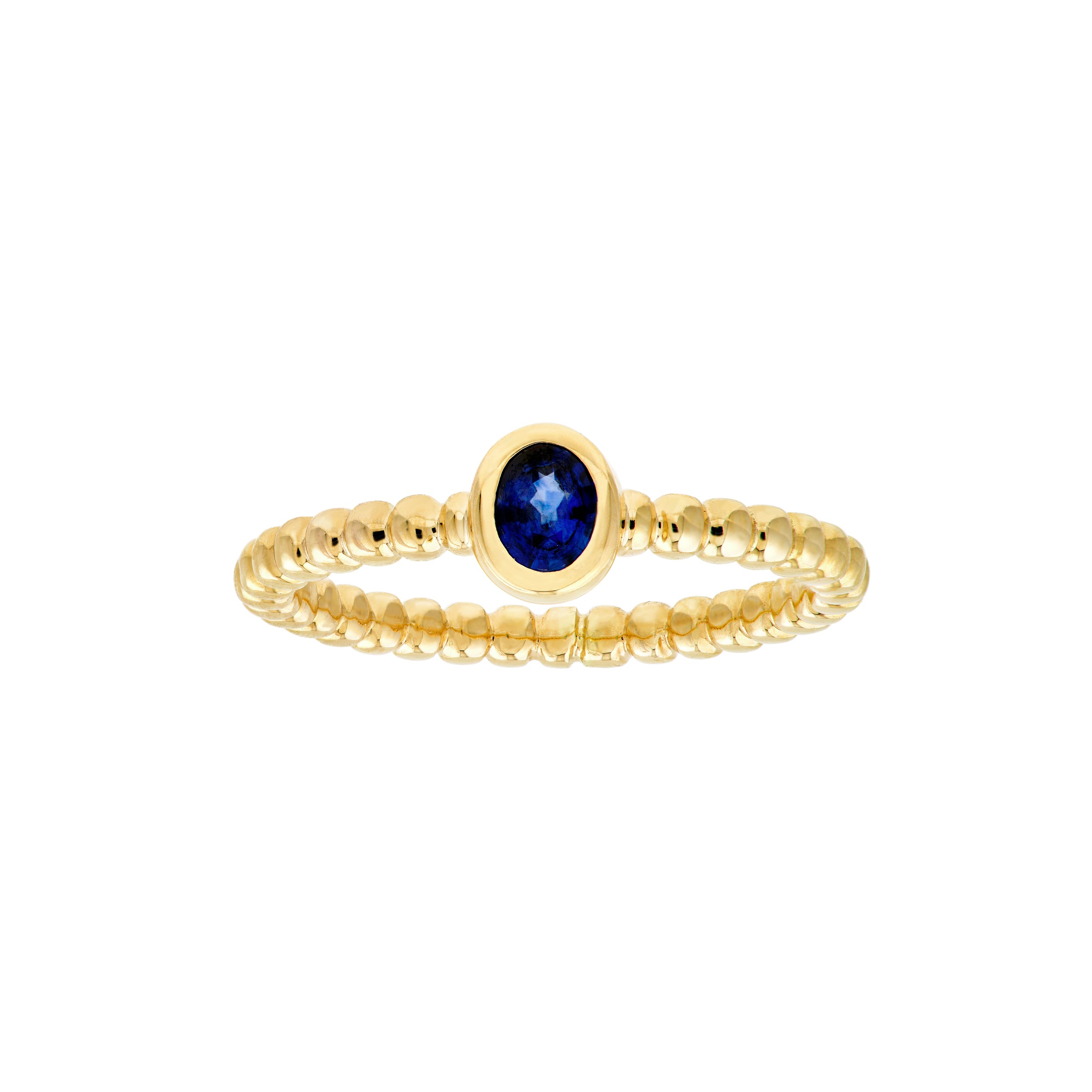 Oval Sapphire Bubble Ring