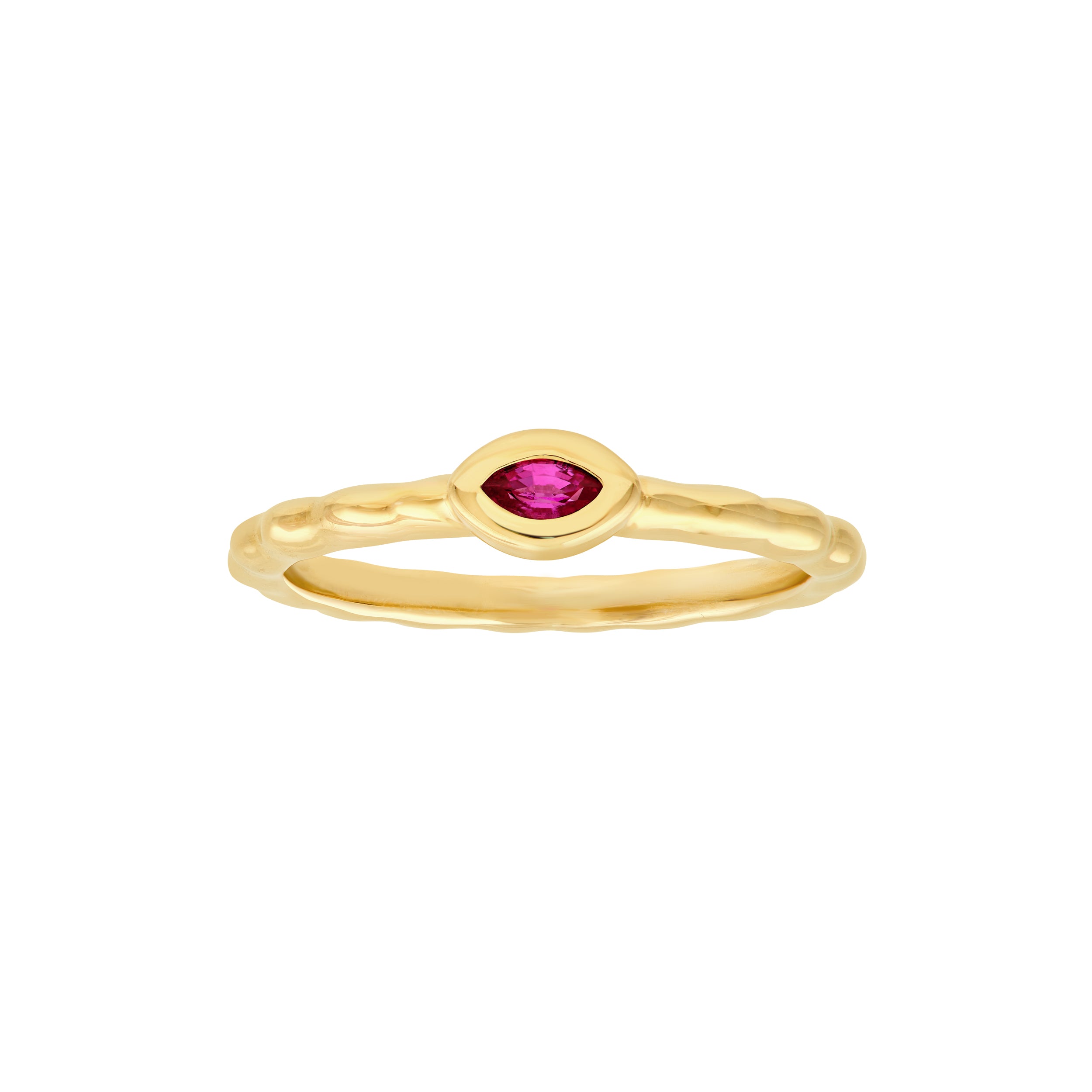 Marquise Ruby Bubble Ring