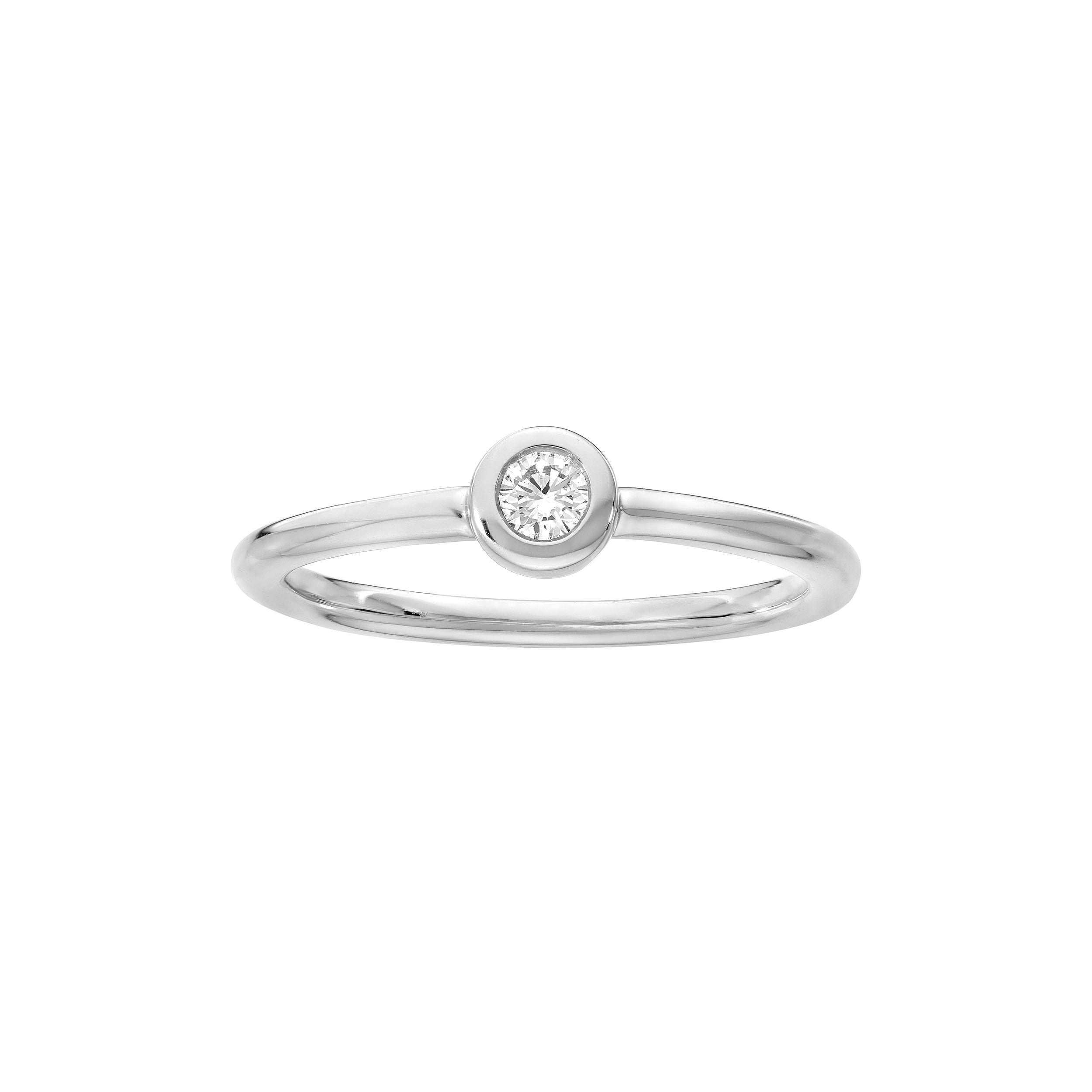 1/8tcw Diamond Bezel Circle Ring