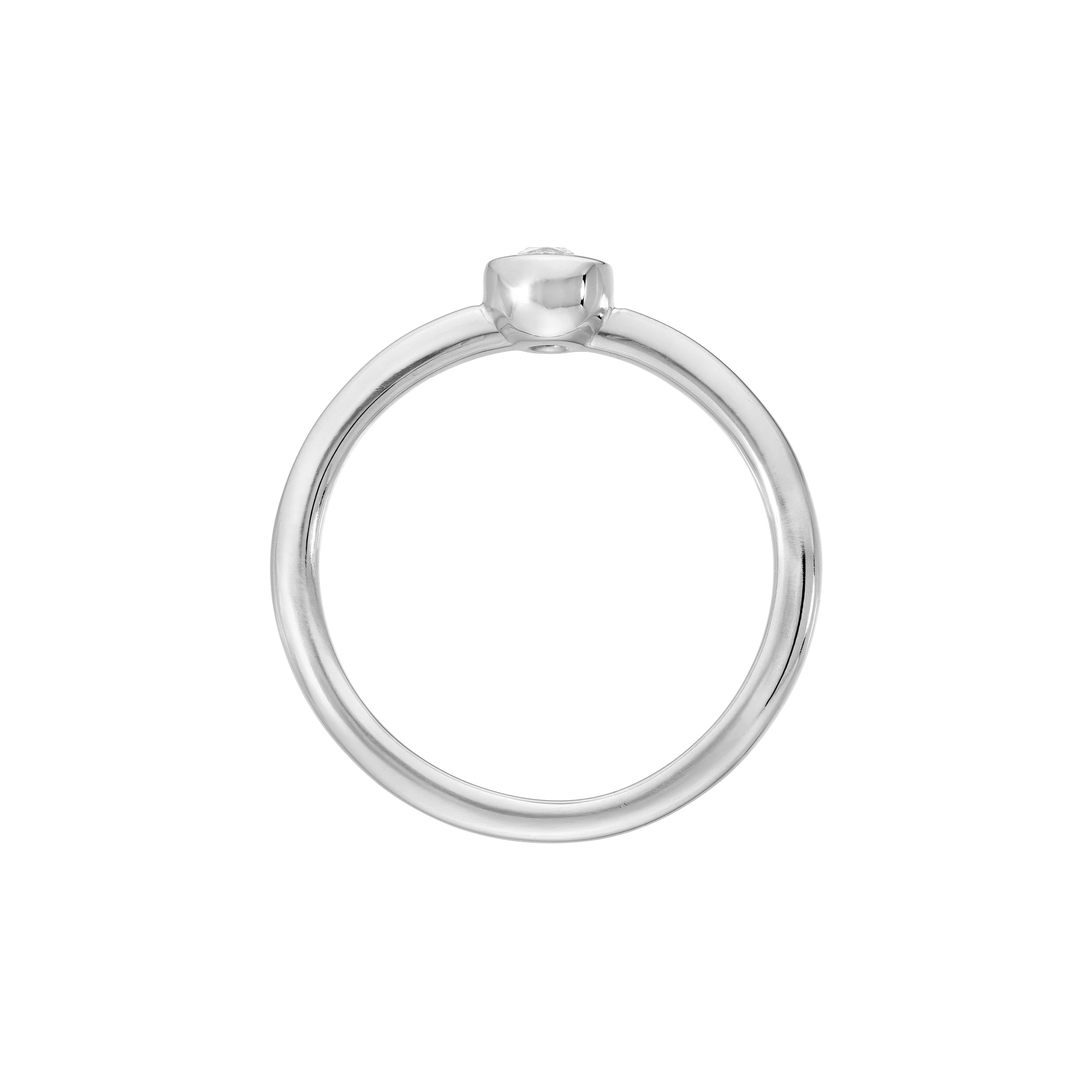 1/8tcw Diamond Bezel Circle Ring