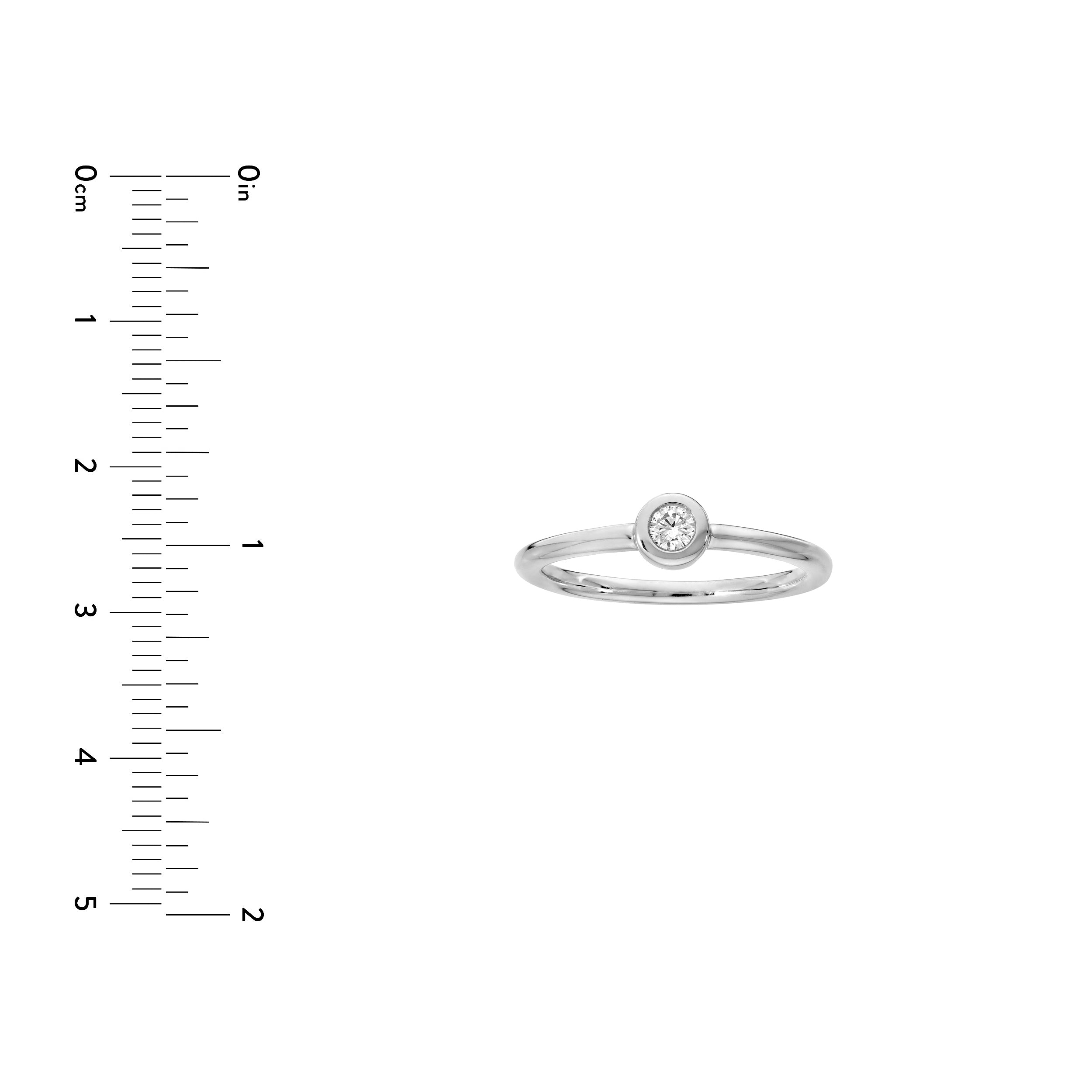 1/8tcw Diamond Bezel Circle Ring