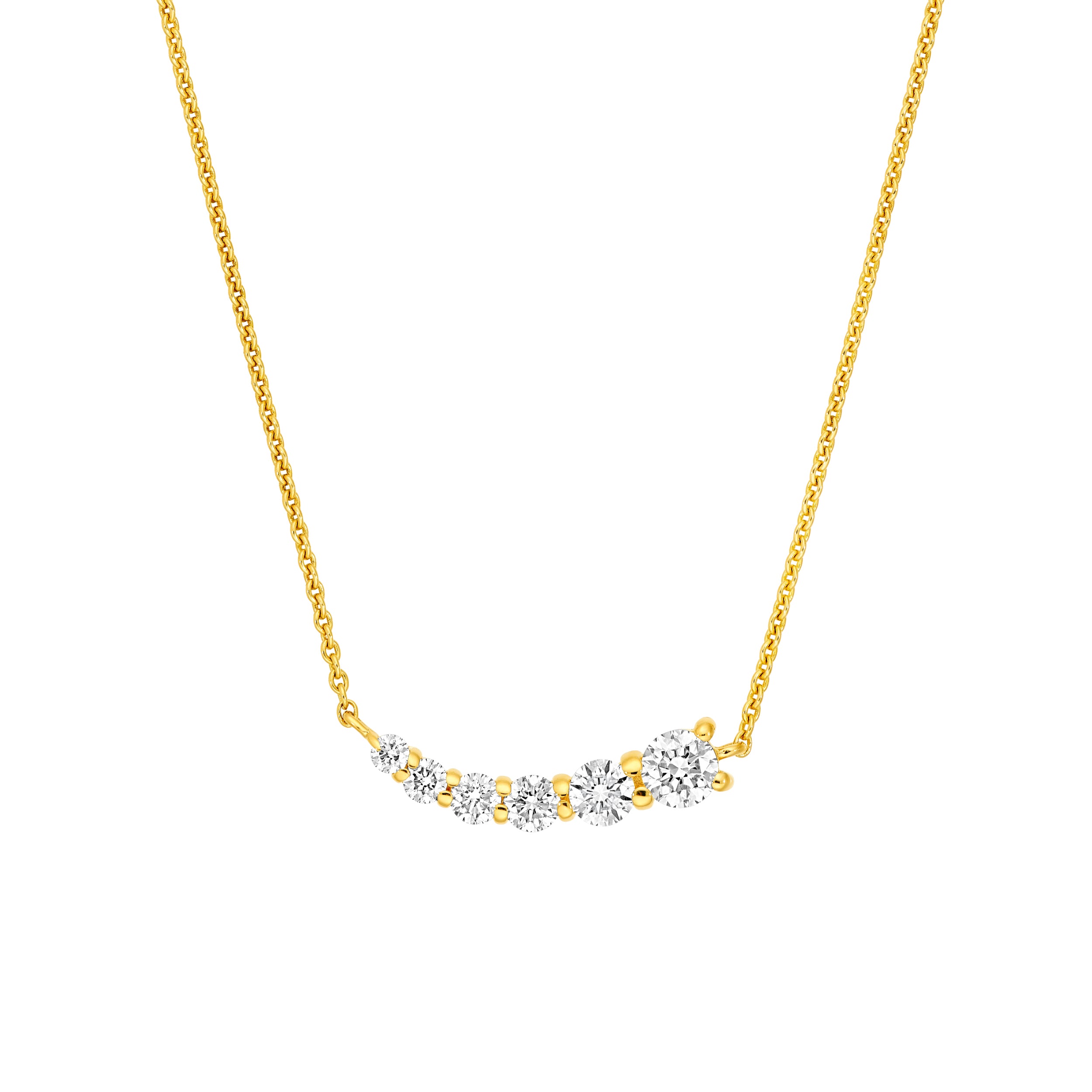 5/8tcw Diamond Graduated Necklace