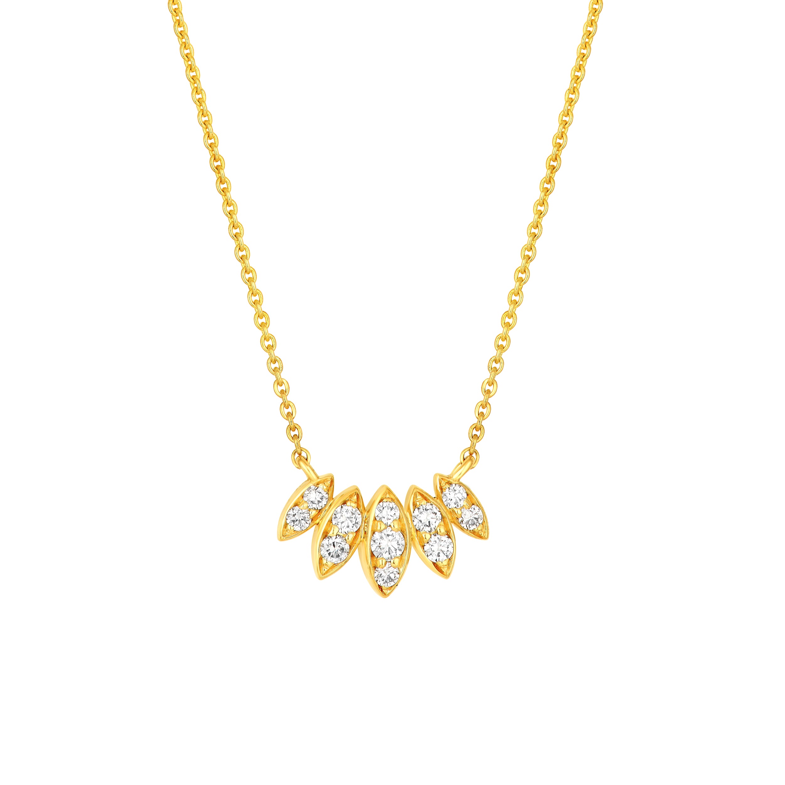 1/3tcw Diamond Arc Marquise Necklace