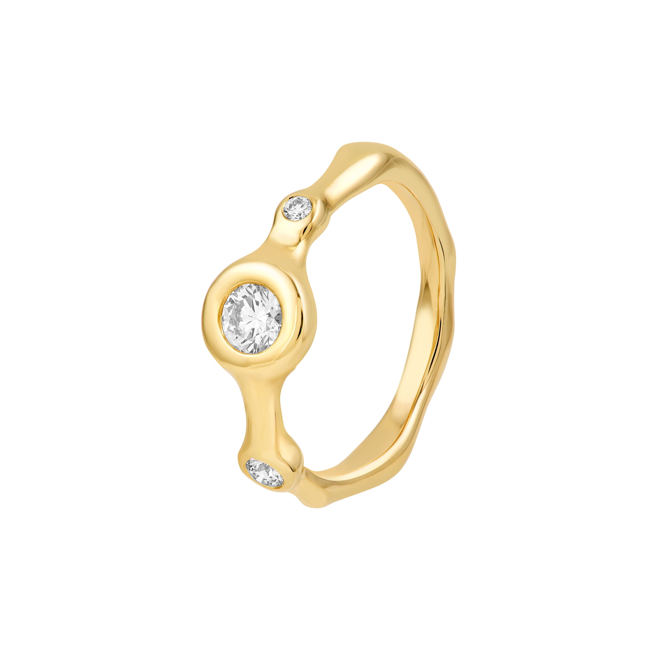 Diamond Trio Organic Ring