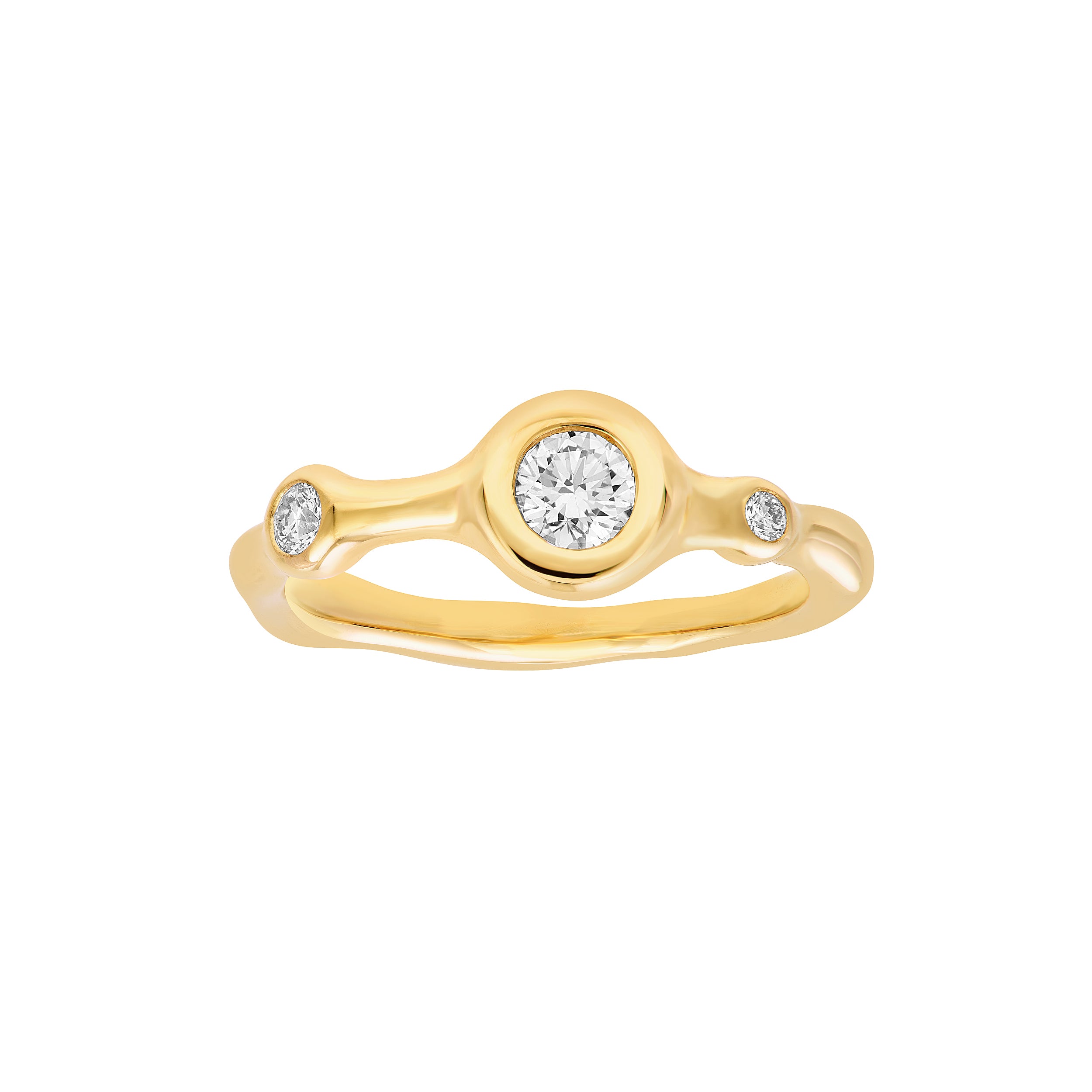 Diamond Trio Organic Ring
