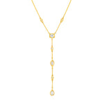 5/8tcw Mixed Diamond Lariat Necklace