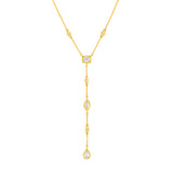 5/8tcw Mixed Diamond Lariat Necklace