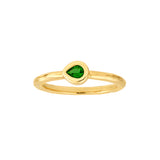 Pear Tsavorite Bubble Ring