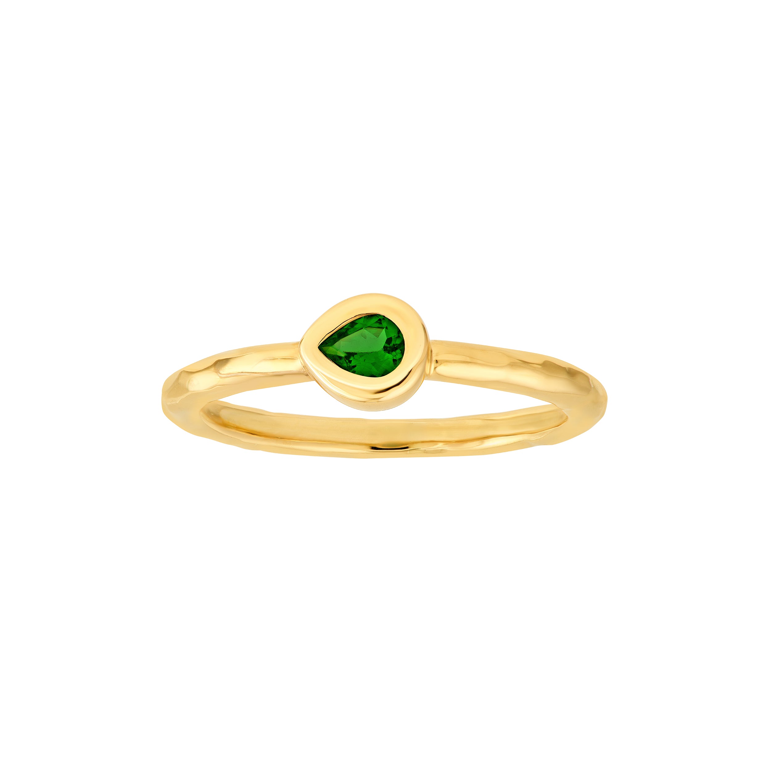 Pear Tsavorite Bubble Ring
