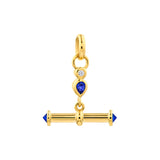 Diamond & Sapphire Swivel Toggle