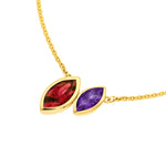 Toi et Moi Necklace (Red Garnet & Amethyst)
